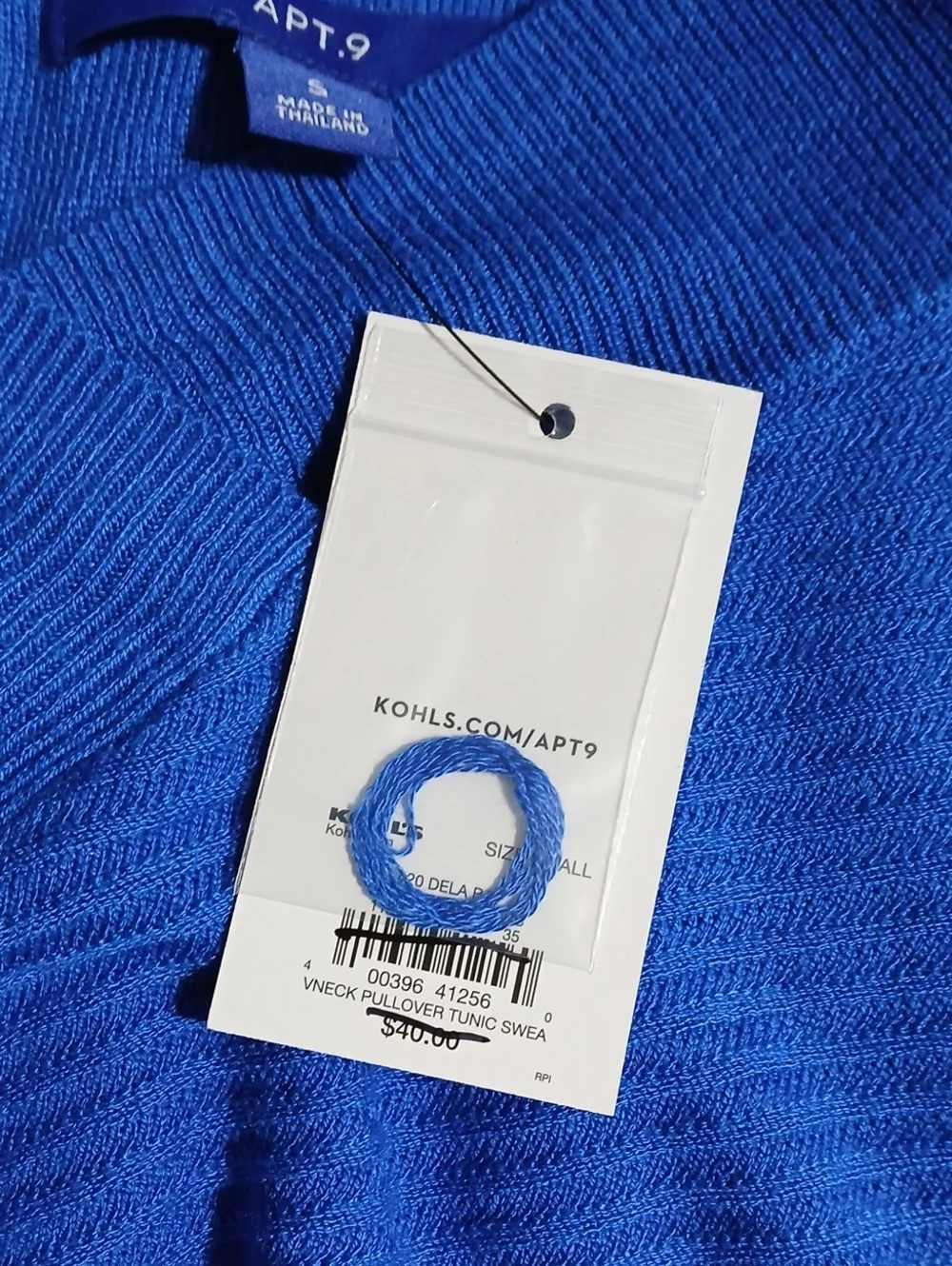Apt. 9 Royal Blue V-Neck Women's Sweater